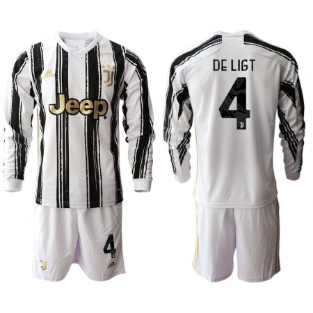 Tenue Juventus Matthijs de Ligt 4 Enfant Domicile 2020-2021 Maillot de Foot ML